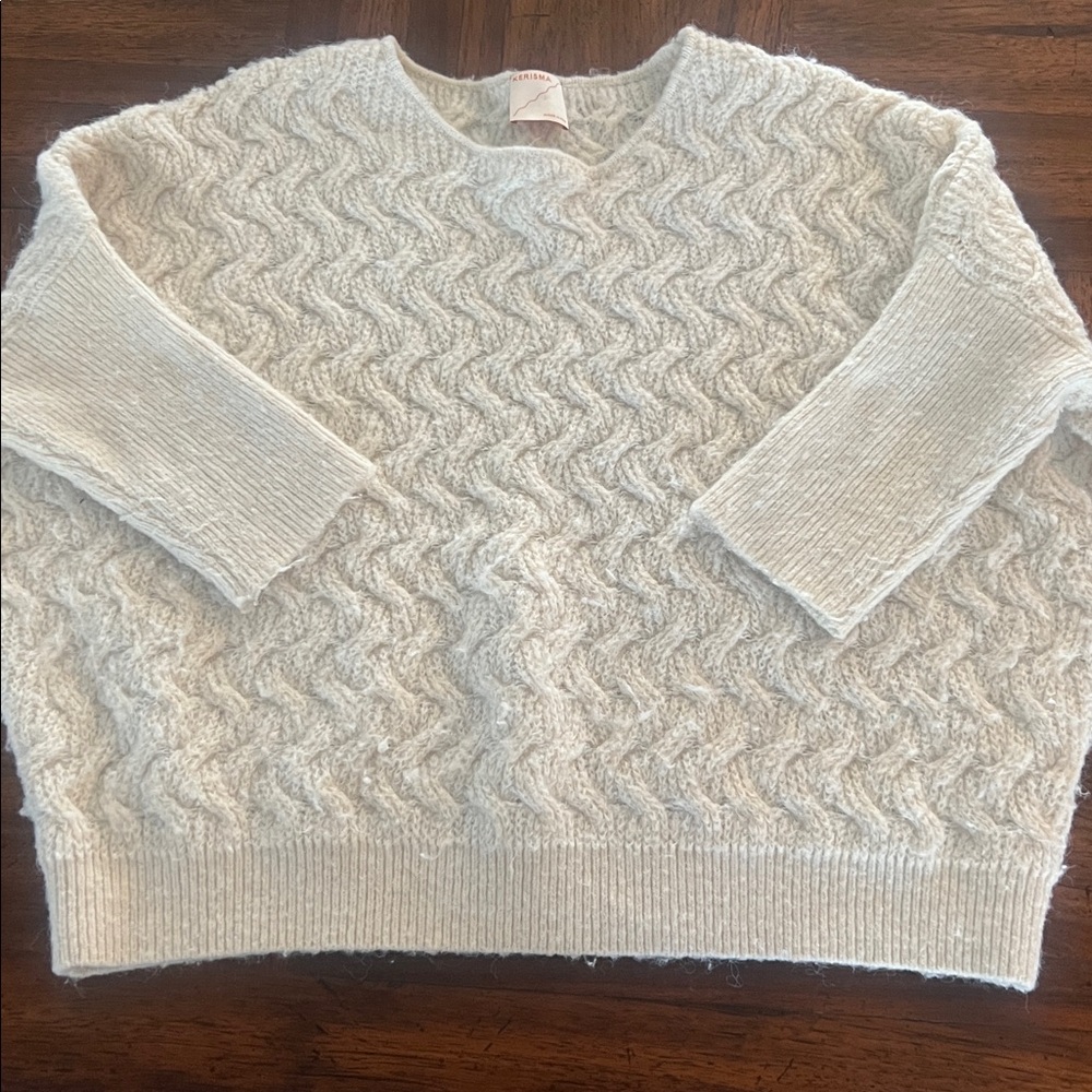 Cozy Cream Cable Knit Sweater